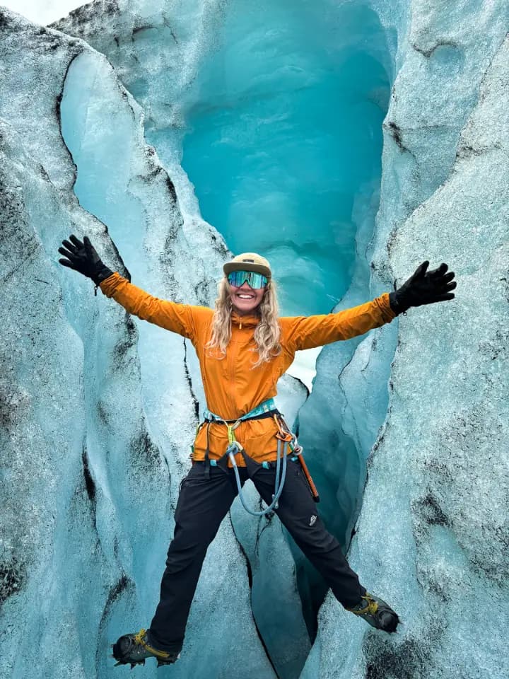 Guide in an ice cave